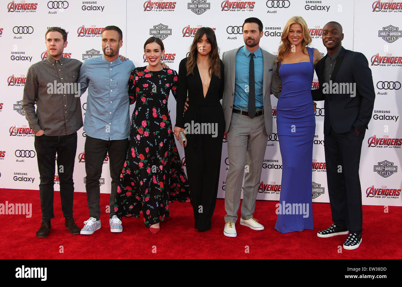 Marvel 'vendicatori: Età di Ultron' - Los Angeles Premiere con: Elizabeth Henstridge, Chloe Bennett, Brett Dalton, Adrianne Palicki, B.J. Britt dove: Hollywood, California, Stati Uniti quando: 14 Apr 2015 C Foto Stock