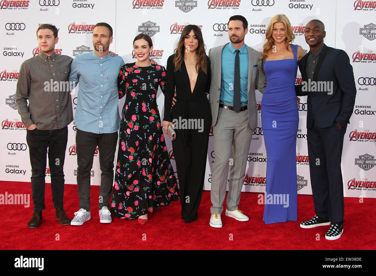 Marvel 'vendicatori: Età di Ultron' - Los Angeles Premiere con: Elizabeth Henstridge, Chloe Bennett, Brett Dalton, Adrianne Palicki, B.J. Britt dove: Hollywood, California, Stati Uniti quando: 14 Apr 2015 C Foto Stock