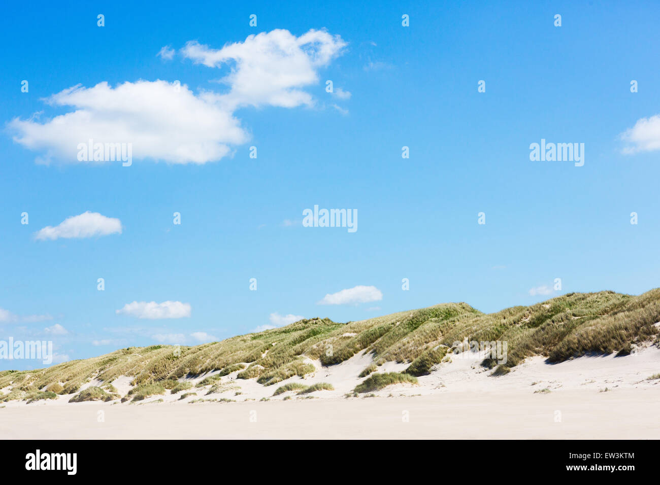 Panorama sulla spiaggia con dune Foto Stock