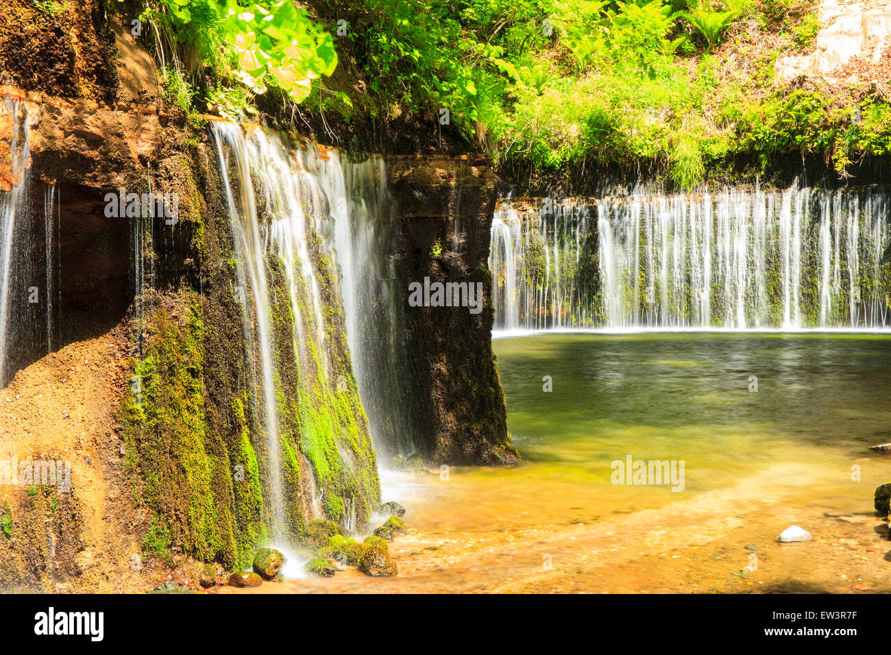 Karuizawa Shiraito cascata, Nagano, Giappone Foto Stock