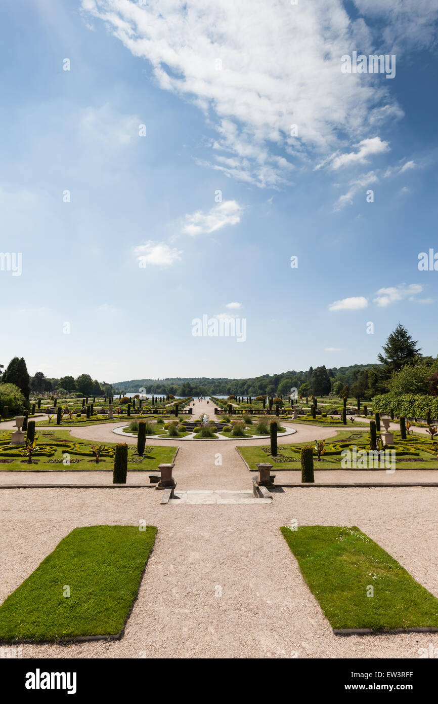 Giardini Italiani viste dall'alto Flower Garden piattaforma di visualizzazione Foto Stock