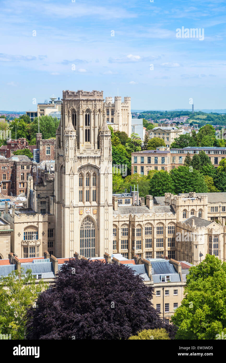 L'Università di Bristol Wills Memorial Building Bristol Avon England Regno Unito GB EU Europe Foto Stock