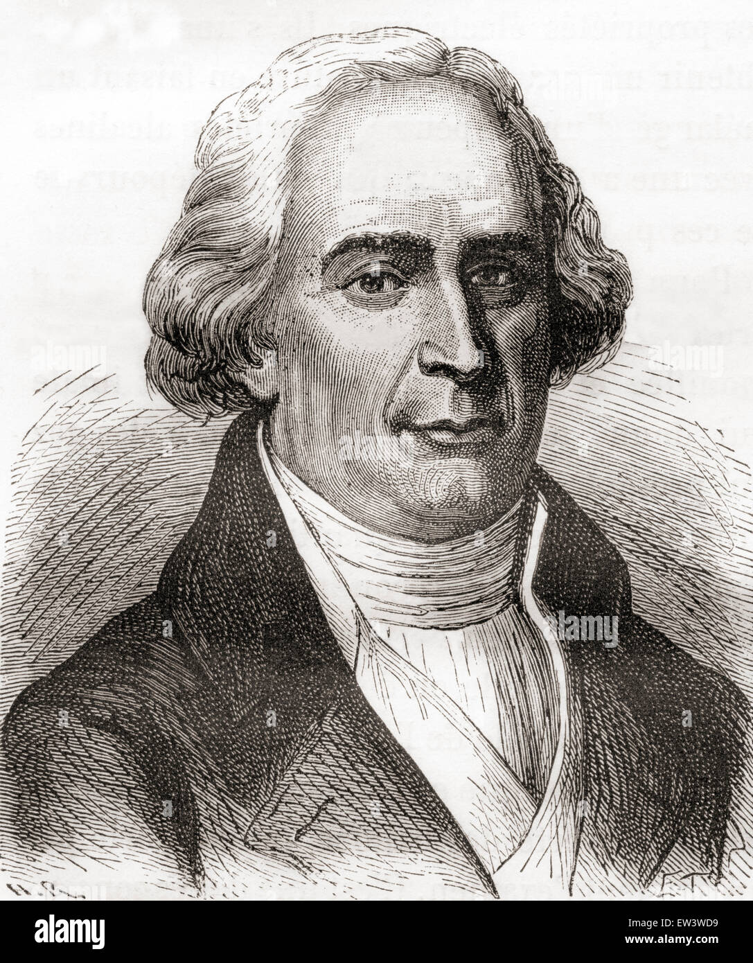 Joseph-Michel Montgolfier, 1740 - 1810. Inventore del Montgolfière-stile mongolfiera o globo aérostatique. Foto Stock