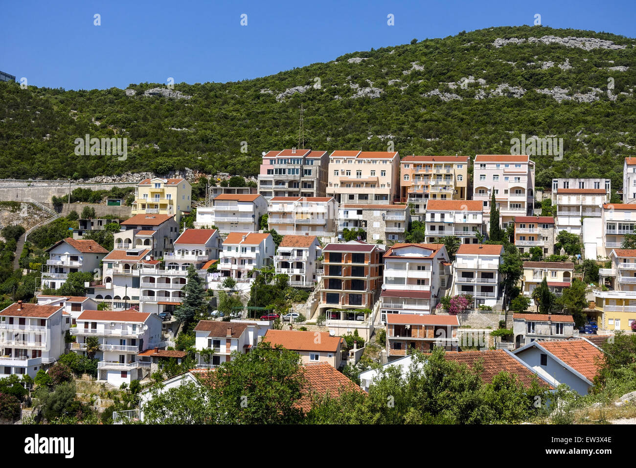 Solo accesso al mare del paese, Neum, Bosnia Erzegovina Foto Stock