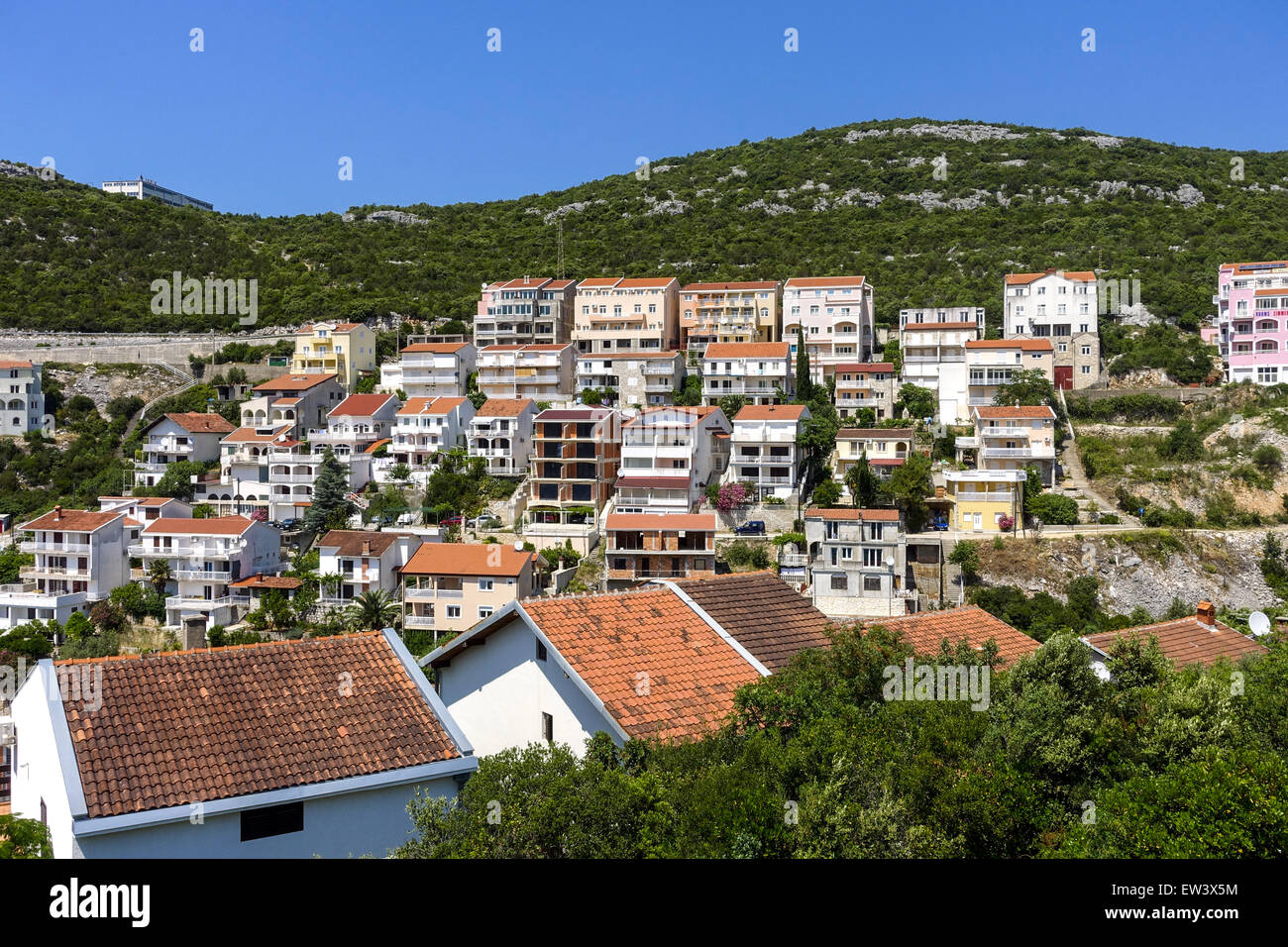 Solo accesso al mare del paese, Neum, Bosnia Erzegovina Foto Stock