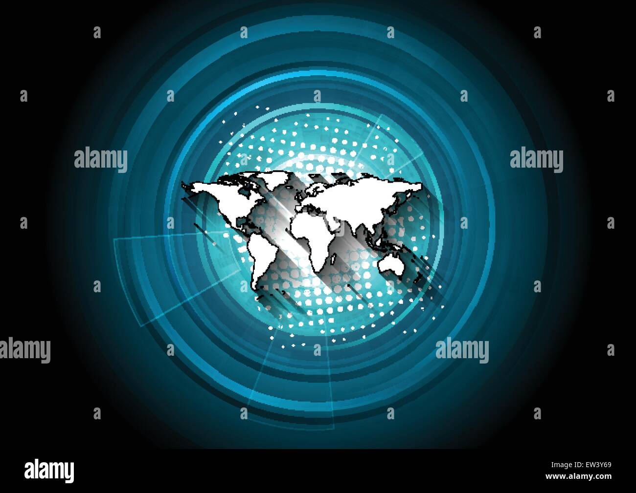 Blu scuro hi-tech sfondo. Illustrazione Vettoriale Illustrazione Vettoriale