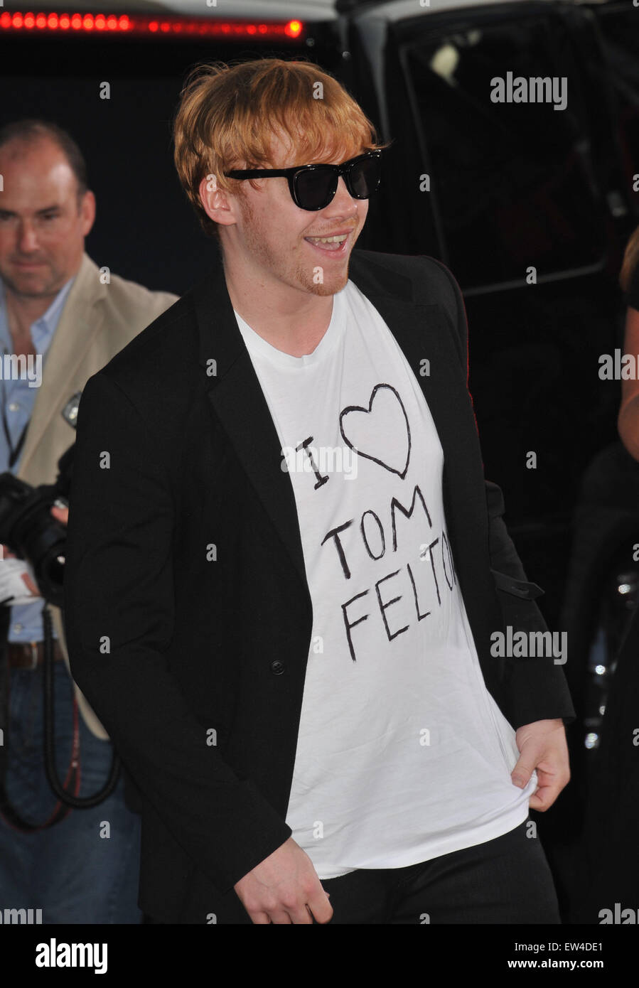 LOS ANGELES, CA - Luglio 28, 2011: Rupert Grint presso il Los Angeles premiere di " luogo di il pianeta delle scimmie" a Grauman's Chinese Theater di Hollywood. Foto Stock