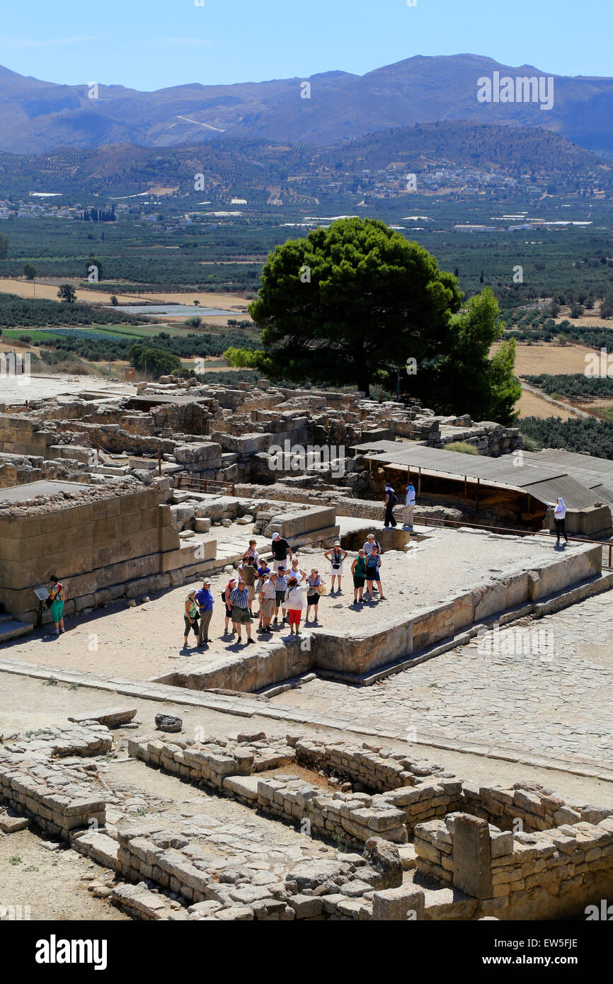 Festo, Grecia, rovine del palazzo di Festo a Creta Foto Stock