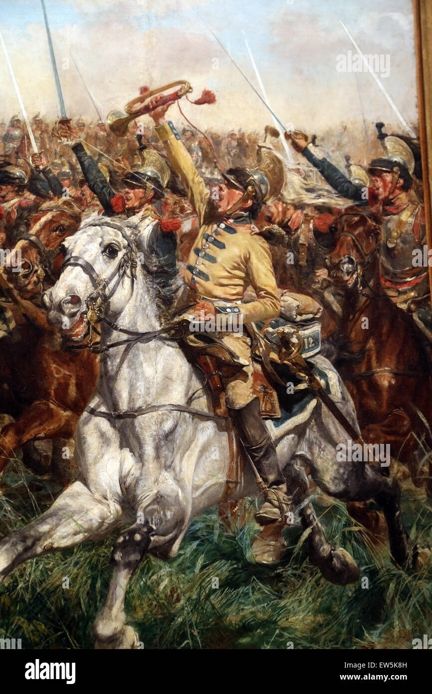 Ernest Meissonier (1815-1891). Pittore Francese. 1807, Battaglia di Fridland, ca. 1861-75. Dettaglio. Soldati. Foto Stock