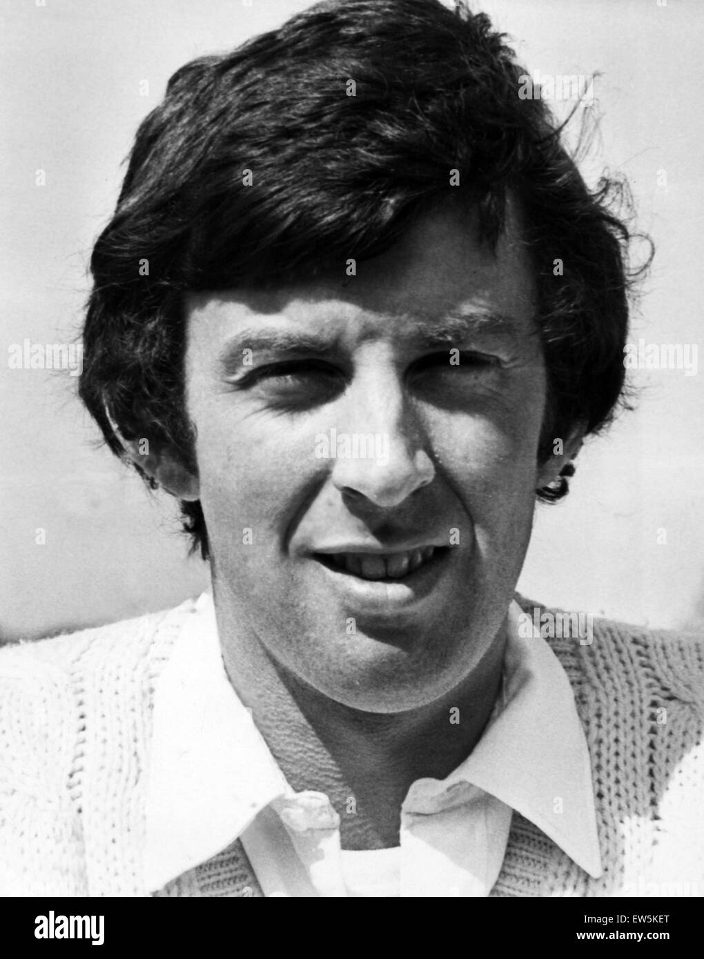 Portrait of Glamorgan County Cricketer. Il 2 maggio 1975. Foto Stock