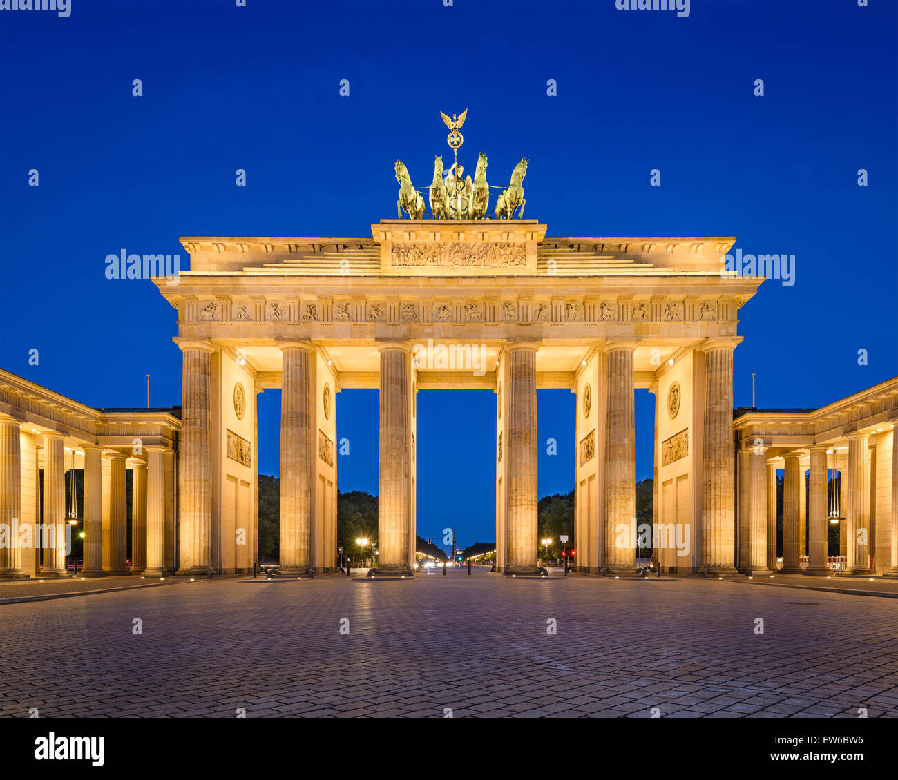 Berlino, Germania presso la Porta di Brandeburgo. Foto Stock