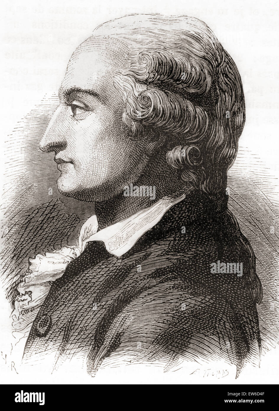 Jean-François Pilâtre de Rozier, 1754 - 1785. Il francese chimica e fisica insegnante, e uno dei primi pionieri dell'aviazione. Foto Stock