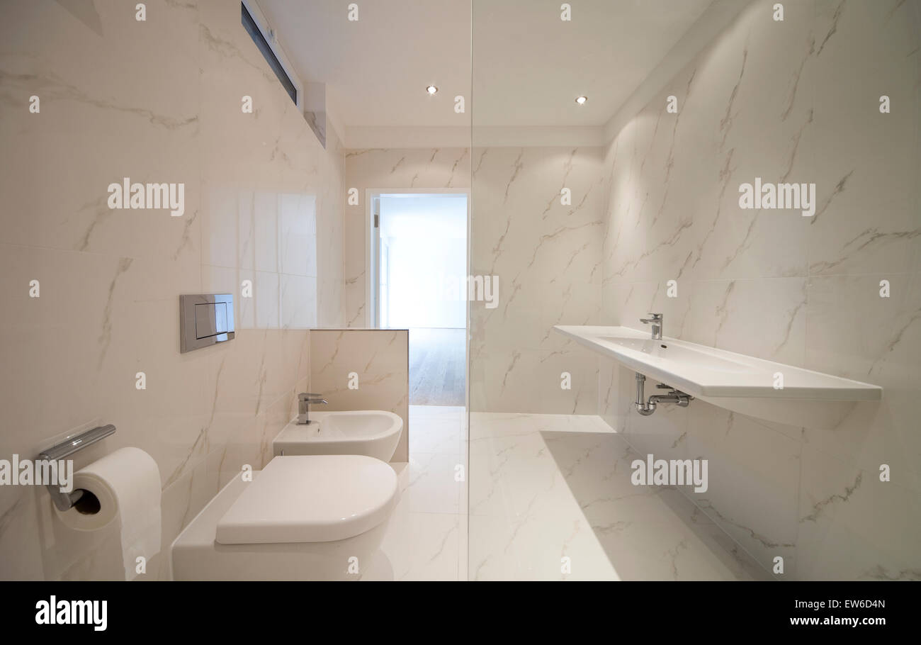 Il design moderno bagno Foto Stock
