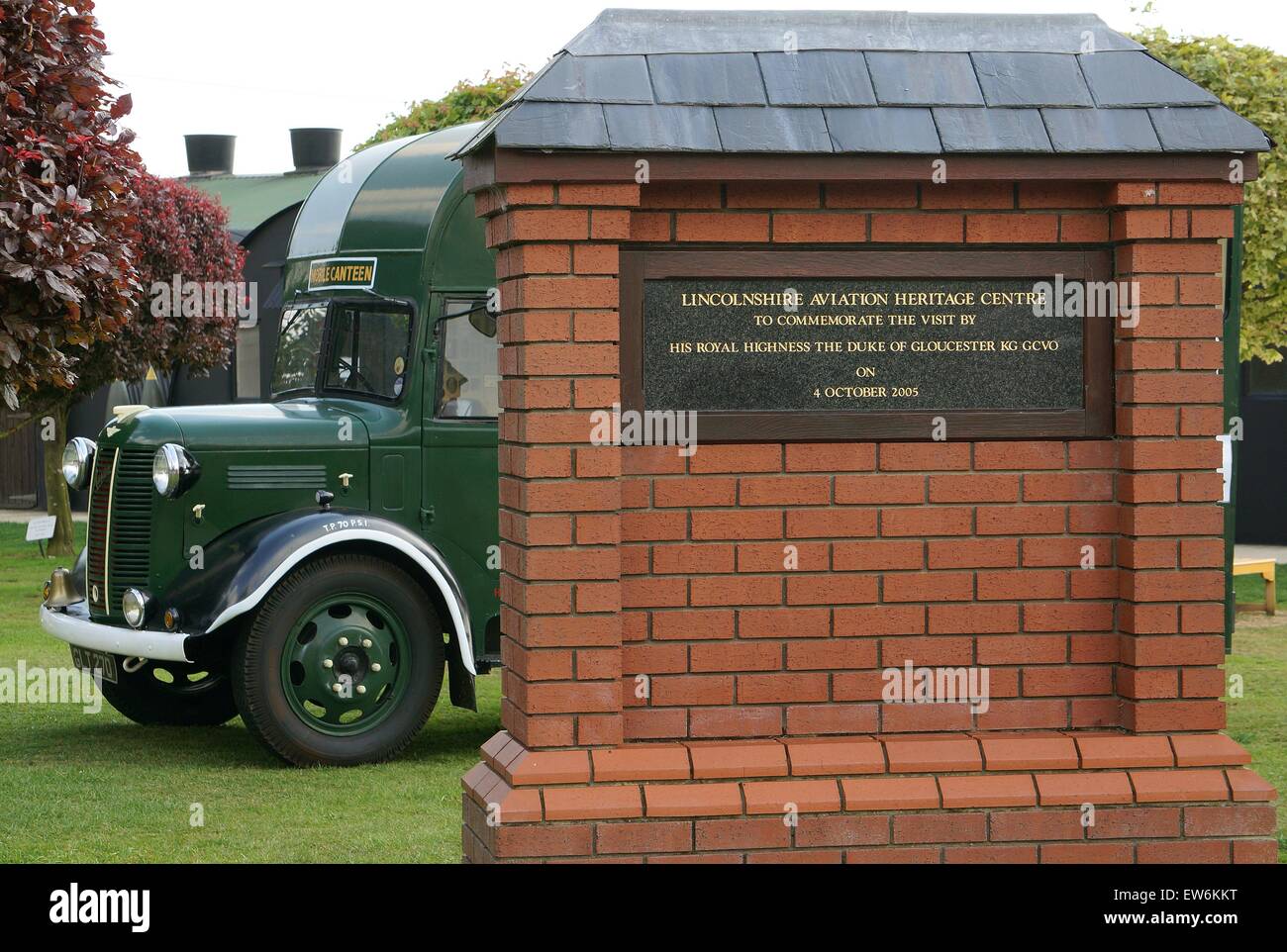Lincolnshire Aviation Heritage Center presso East Kirby Airfield, East Kirby, vicino alla città di mercato di Spilsby Lincolnshire England GB UK 2014 Foto Stock