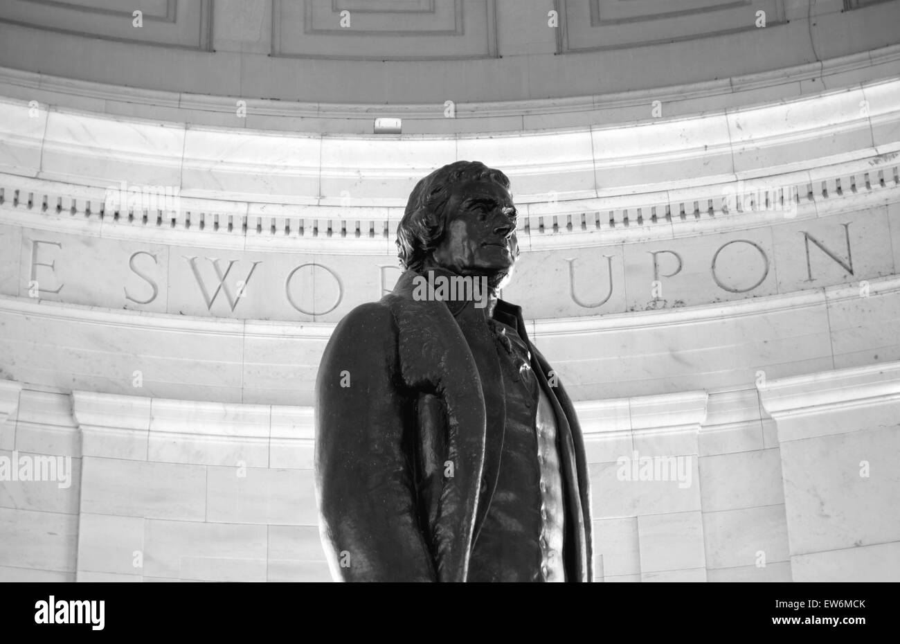 Thomas Jefferson statua al Jefferson Memorial a Washington DC Foto Stock