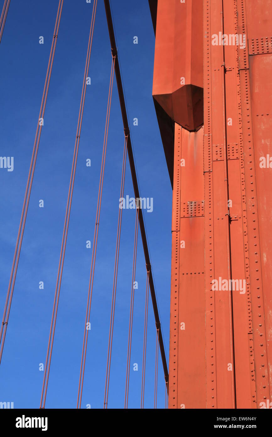 Golden Gate Bridge dettaglio Foto Stock