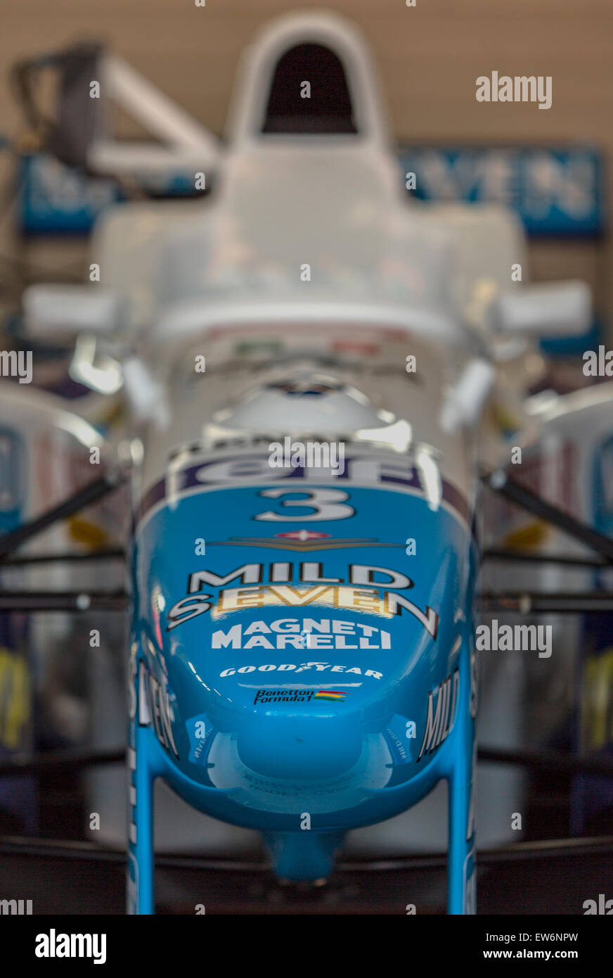Un Benetton B196, come guidati al terzo nel 1996 F1 classifica mondiale costruttori di Jean Aleasi e Gerhard Berger. Foto Stock