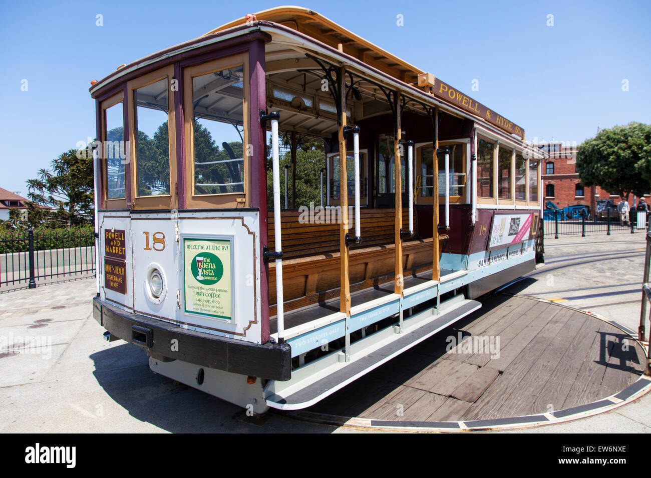 Hyde Street funivia giradischi, San Francisco, Stati Uniti d'America Foto Stock