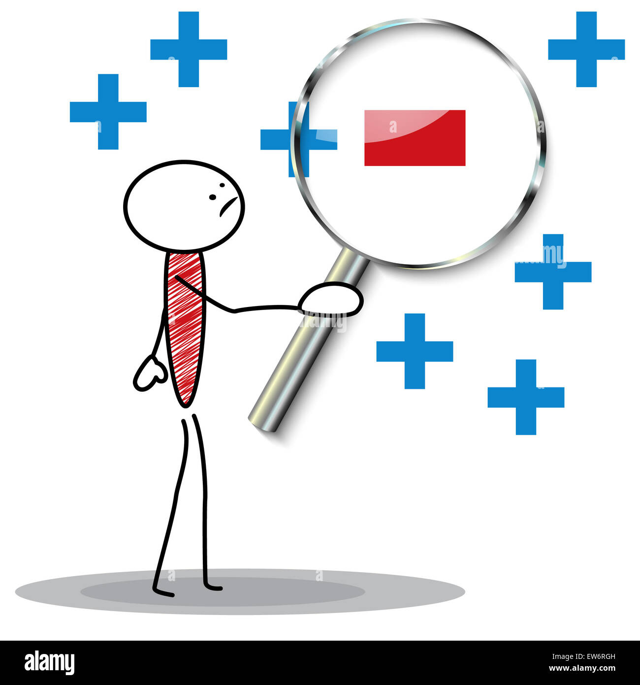 Trovato segno negativo Foto Stock