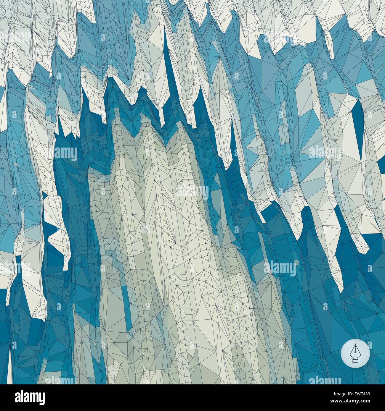 Paesaggio Astratto dello sfondo. Mosaico illustrazione vettoriale. Può essere utilizzato per il banner, flyer, per la copertina del libro e poster. Illustrazione Vettoriale