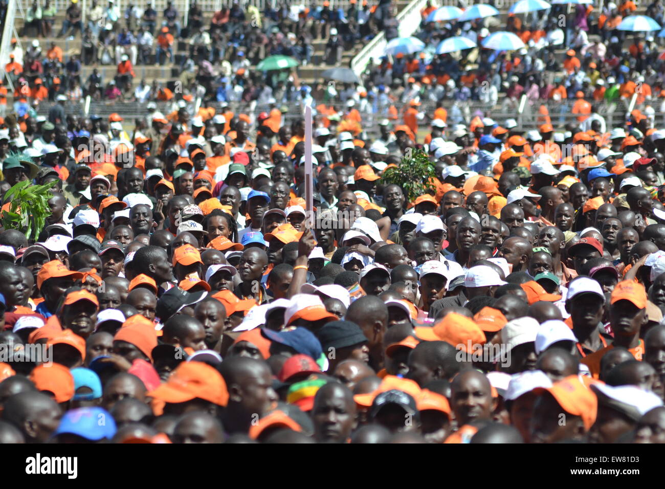 Pre-elettorale rally per la corda, il partito di Raila Odinga, Nairobi, Kenia Foto Stock