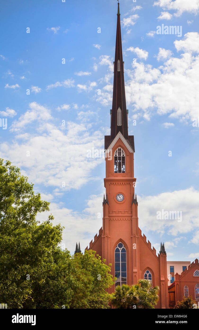 San Matteo Chiesa Luterana in Charleston, Carolina del Sud e Stati Uniti d'America Foto Stock