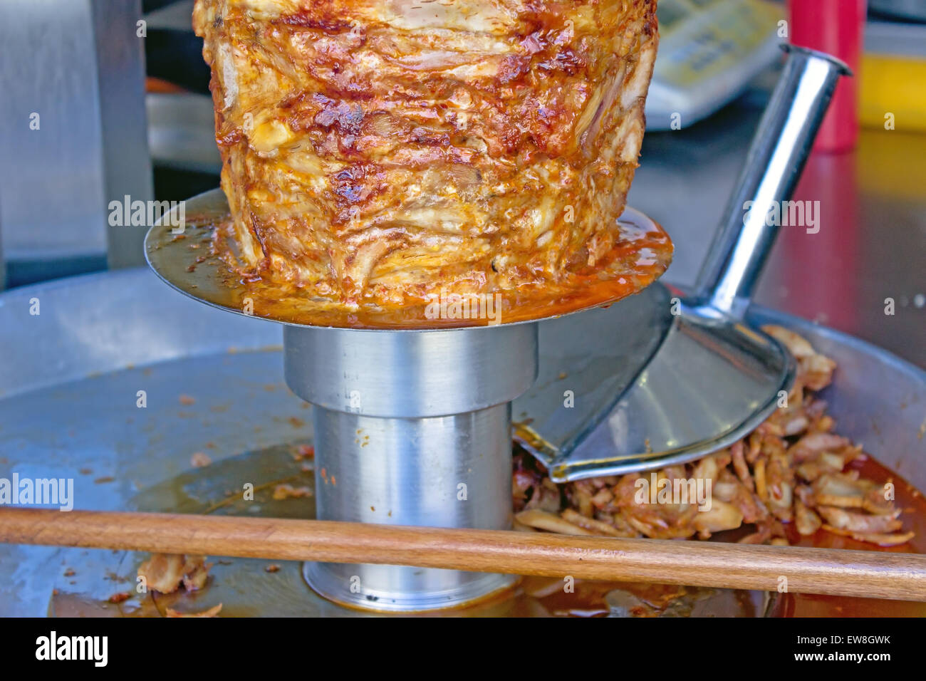 Gyros greco carne arrosto Foto Stock