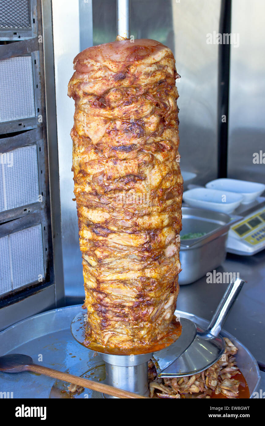 Gyros greco carne arrosto Foto Stock