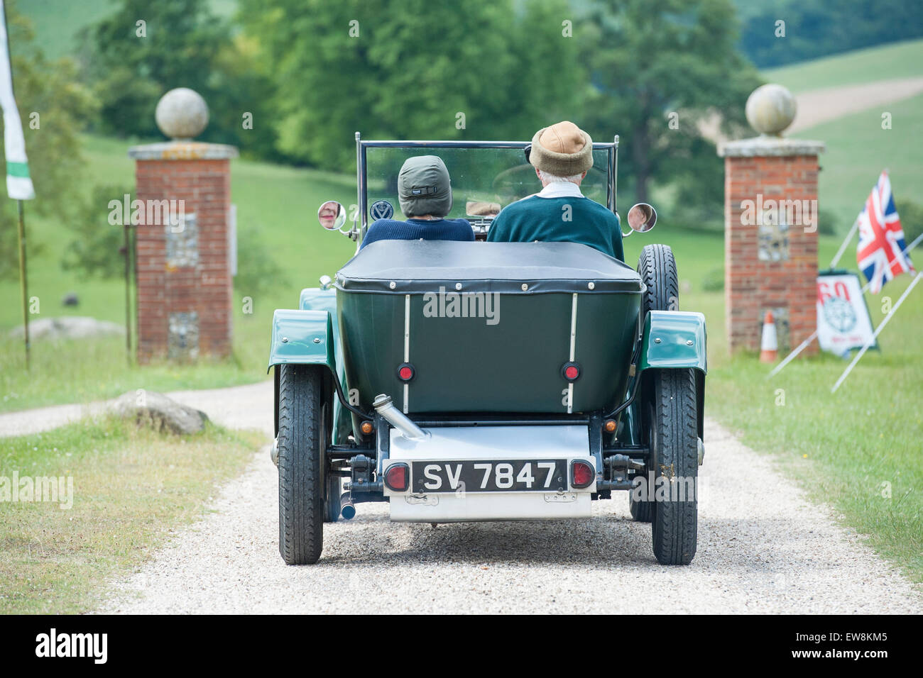 Classic, concourse cantante condizione di vetture a motore a un convegno annuale di Stonor Park in Oxfordshire Foto Stock