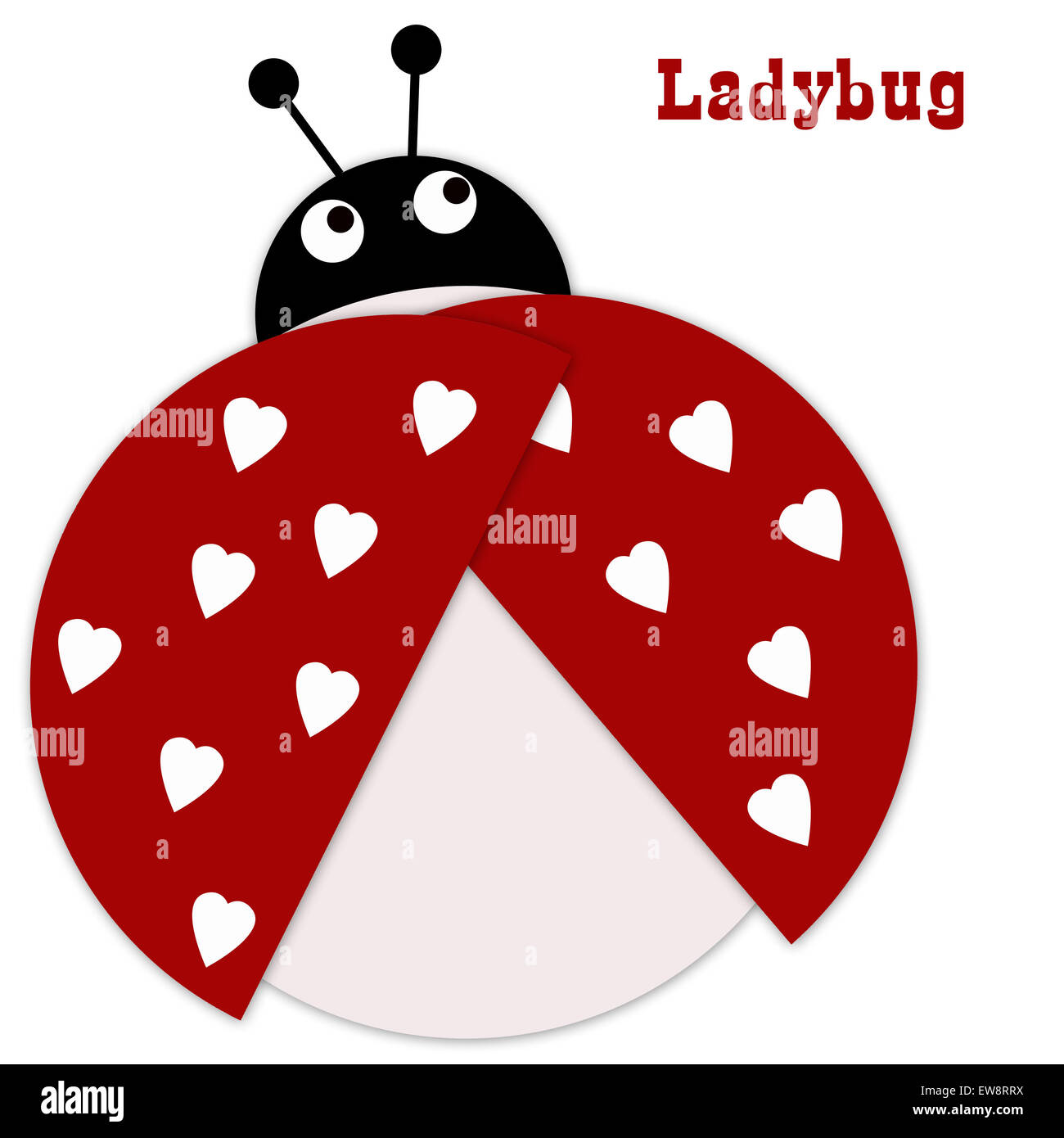 Di san valentino love lady bug con spazio per il testo Foto Stock