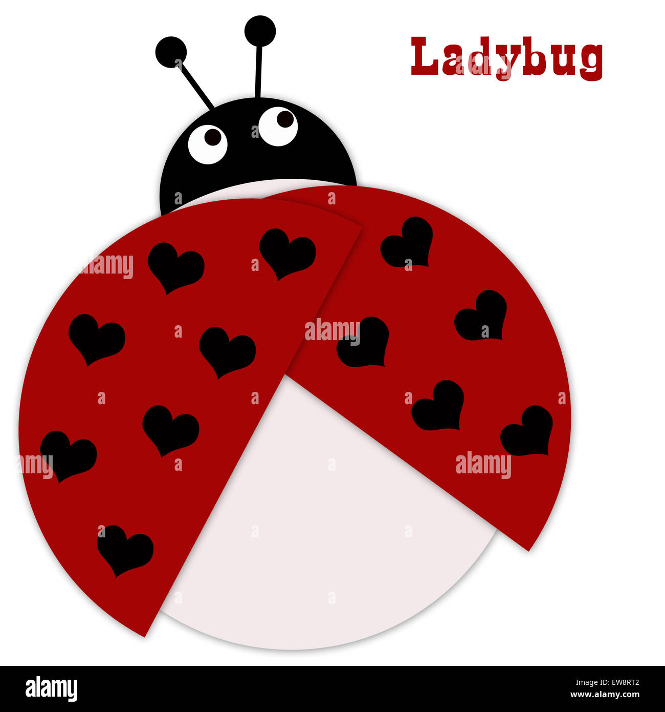 Di san valentino love lady bug con spazio per il testo Foto Stock