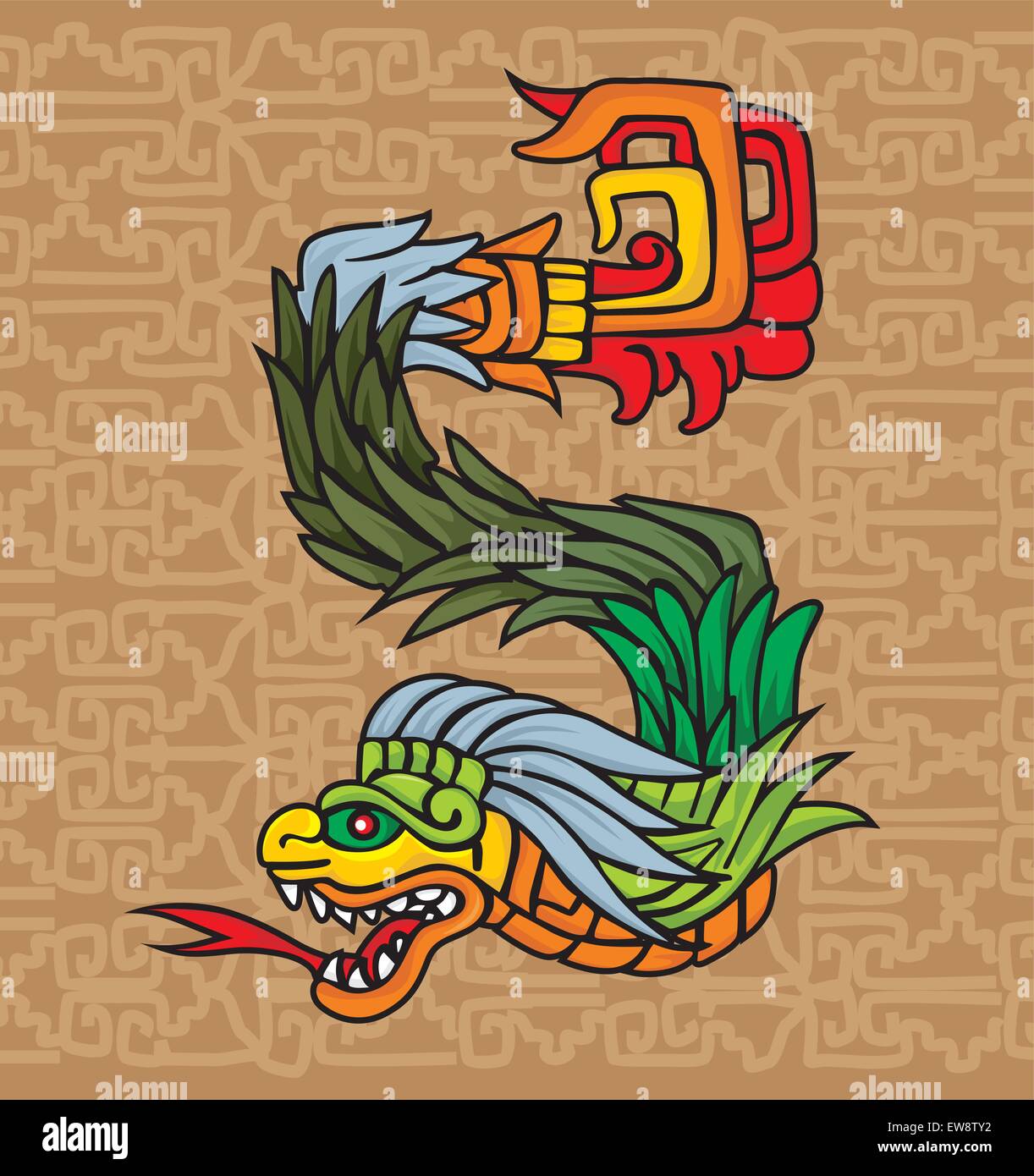 Drago maya, illustrazione vettoriale Illustrazione Vettoriale