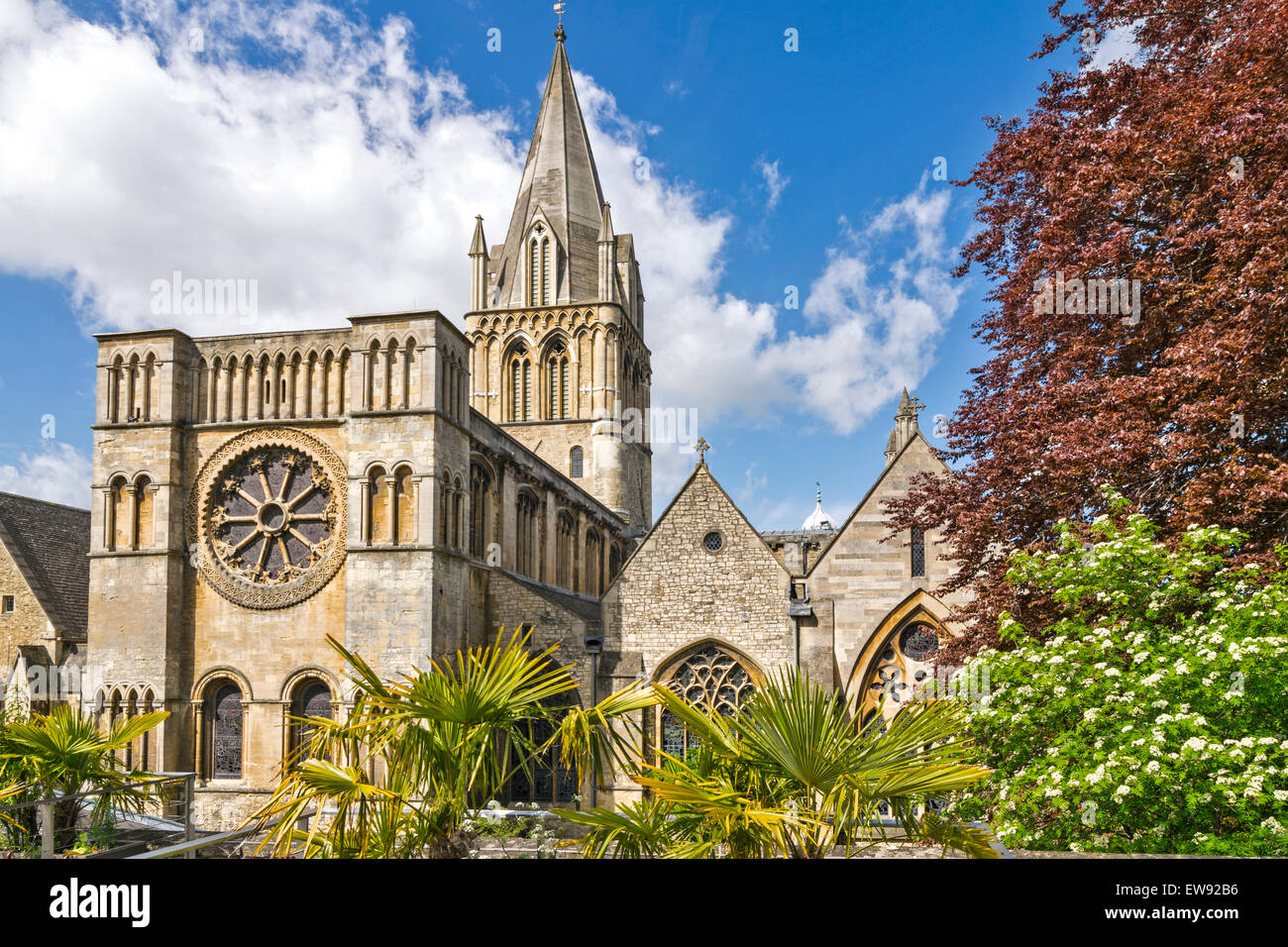La città di Oxford Christ Church College cattedrale da CORPUS CHRISTI Foto Stock