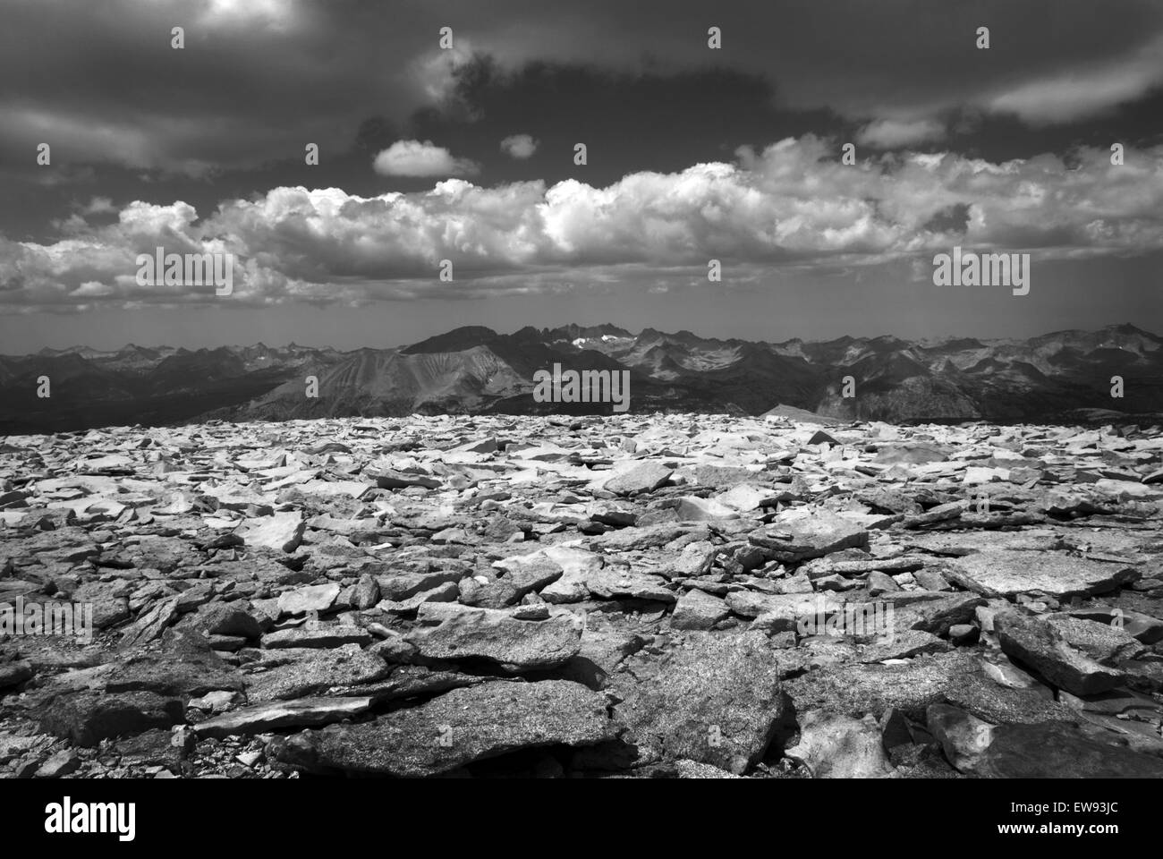 Mt. Whitney e sulle montagne di Sierra Nevada, in California Foto Stock