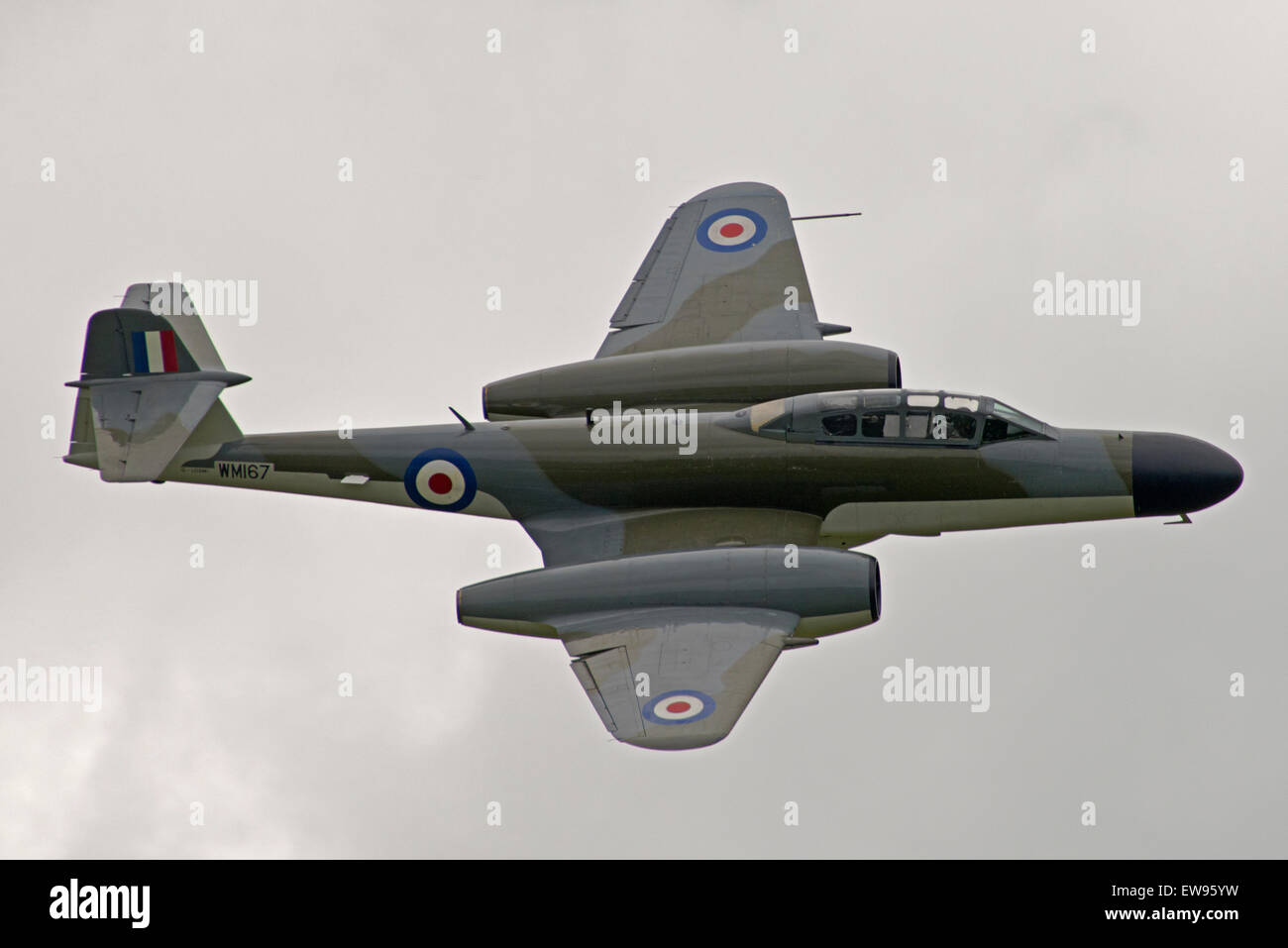 Gloster Meteor NF.11 WM167 / G-LOSM RAF Cosford Inghilterra Uk air display di volo acrobatico Foto Stock