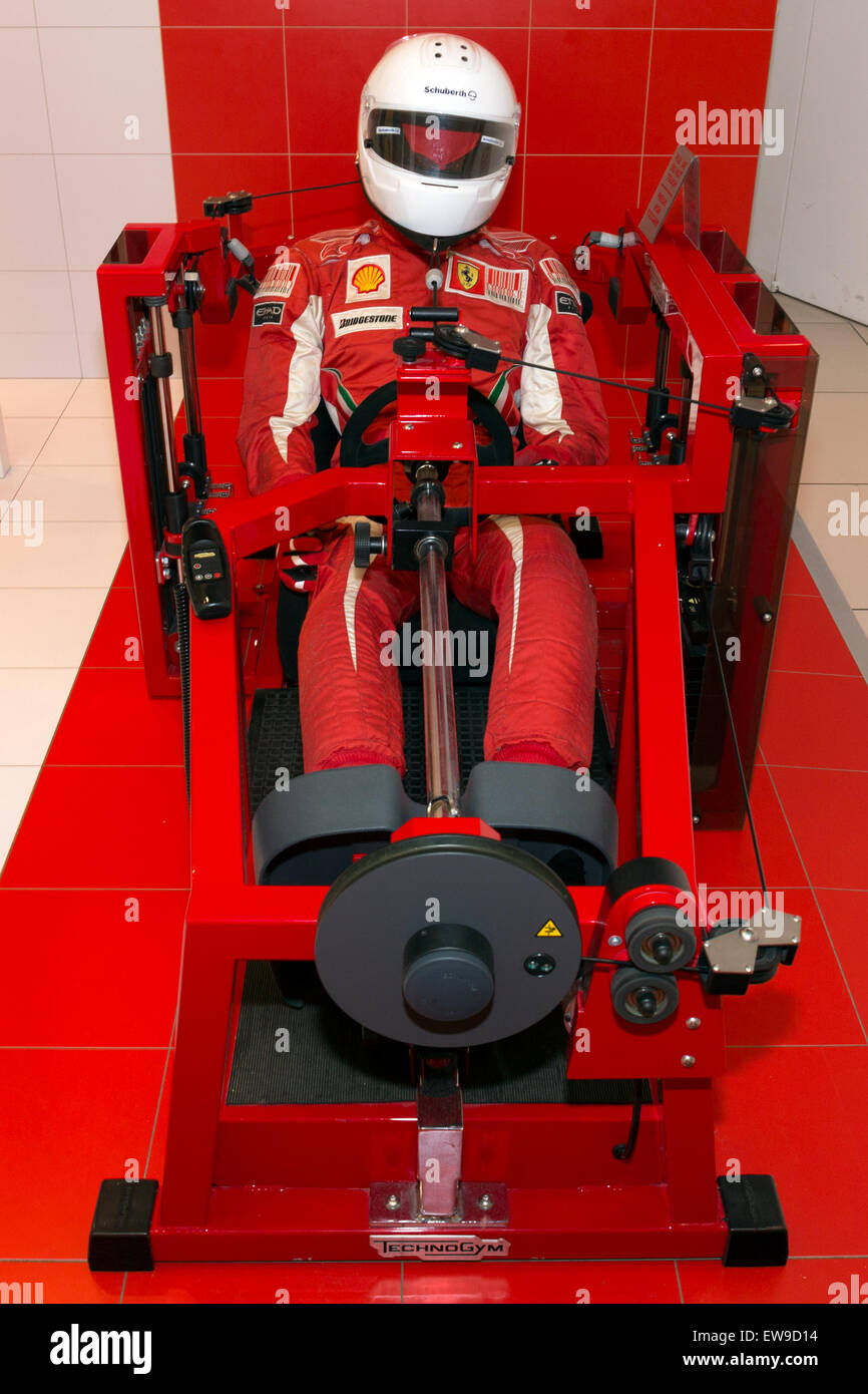 Ferrari allenamento piloti il fronte macchina Museo Ferrari Foto Stock