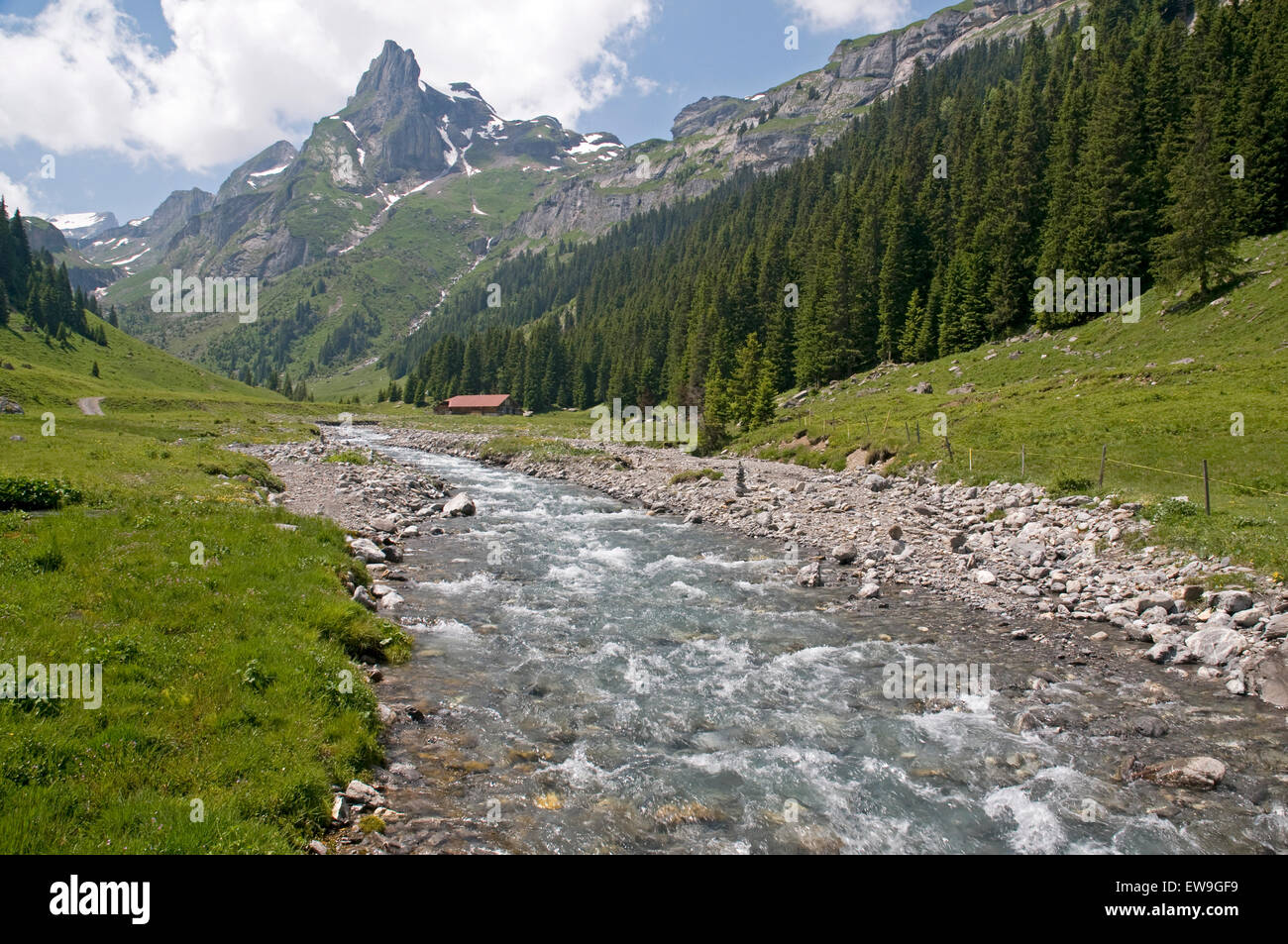 La valle del Sous Bach nell Oberland bernese Foto Stock