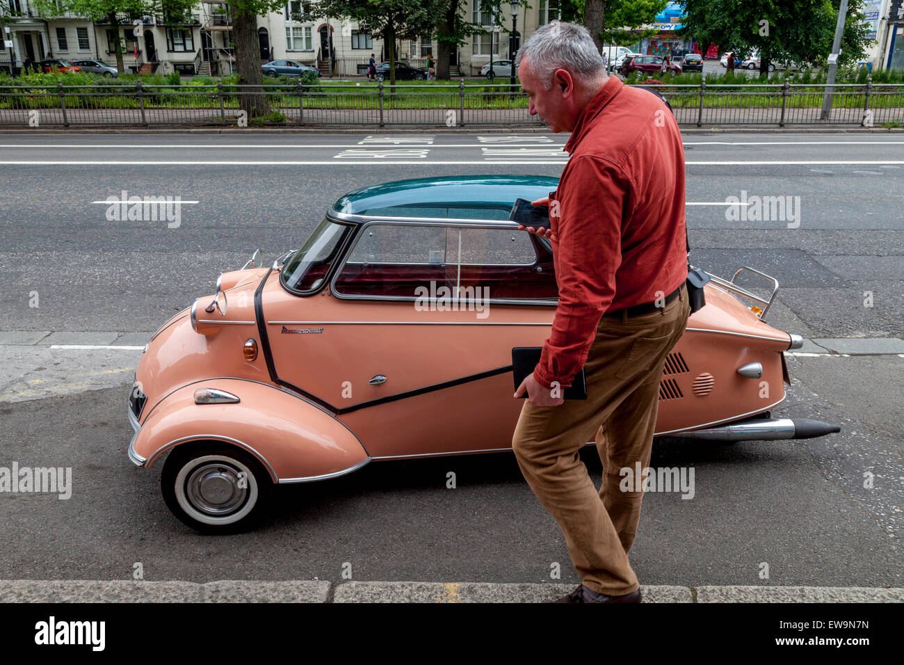 Messerschmitt Classic Car, Brighton, Sussex, Regno Unito Foto Stock