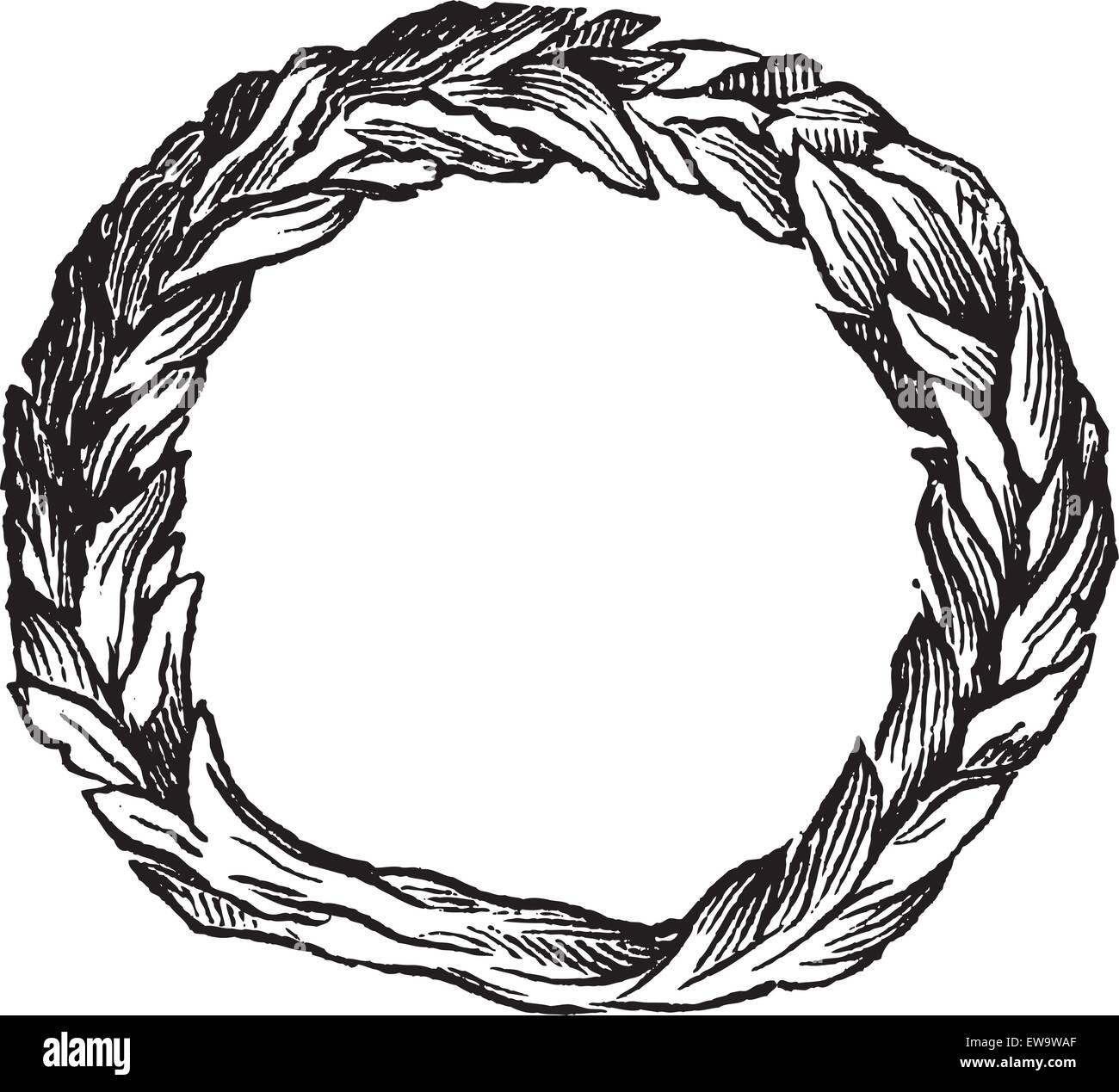 Vecchie illustrazioni incise del cerchio celtico isolato su uno sfondo bianco. Enciclopedia industriale E.-O. Lami - 1875. Illustrazione Vettoriale