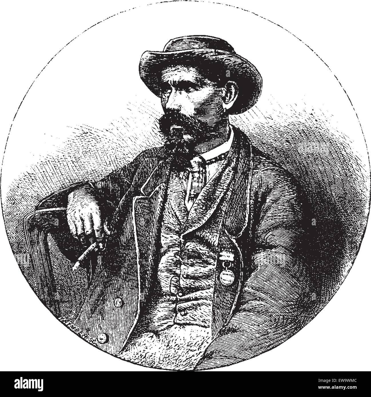 Carrel Valtournenche, vintage illustrazioni incise. Le Tour du Monde, viaggio ufficiale, (1872). Illustrazione Vettoriale