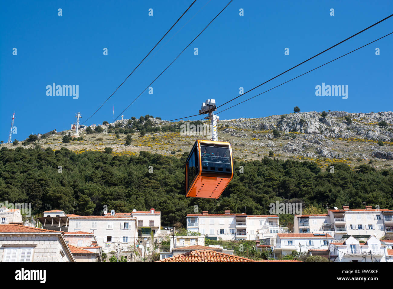Srdj hill tourist funivia, Dubrovnik, Croazia Foto Stock