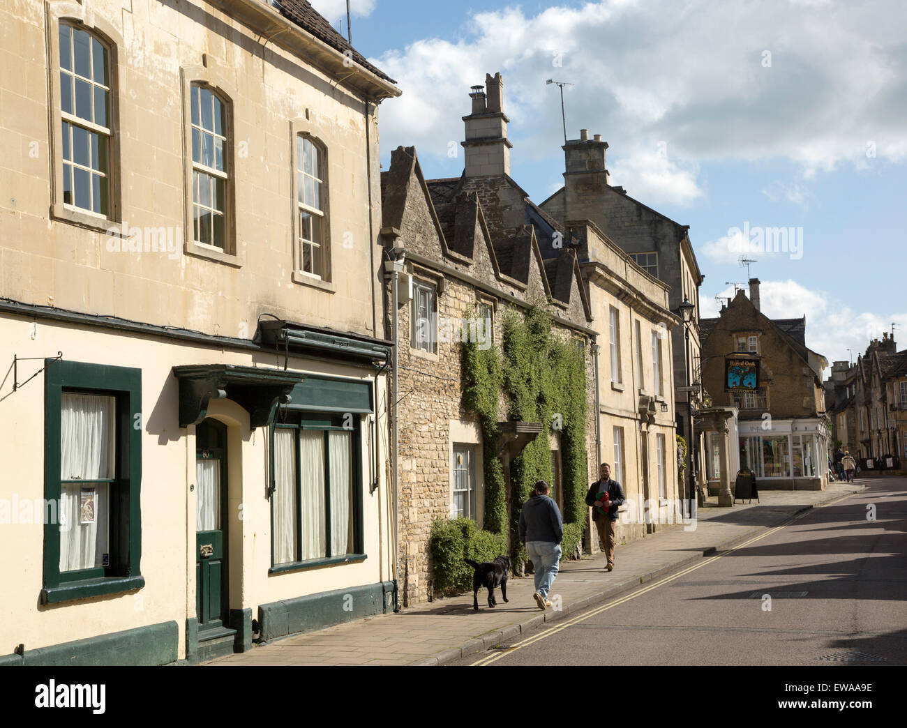 Edifici storici, High Street, Corsham, Wiltshire, Inghilterra, Regno Unito Foto Stock