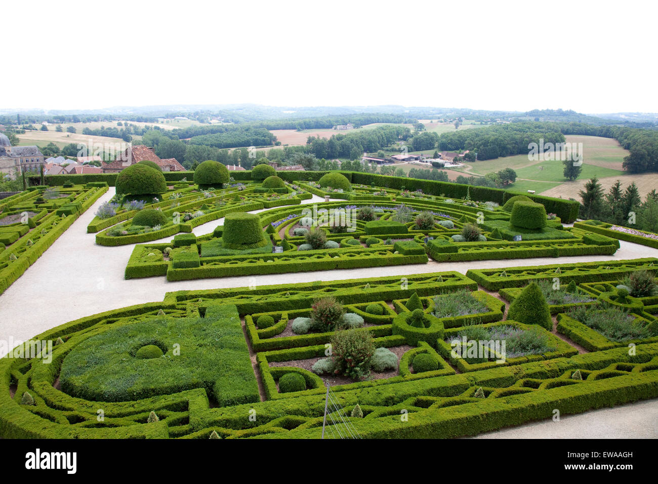 Hautefort Chateau Dordogne Francia Foto Stock