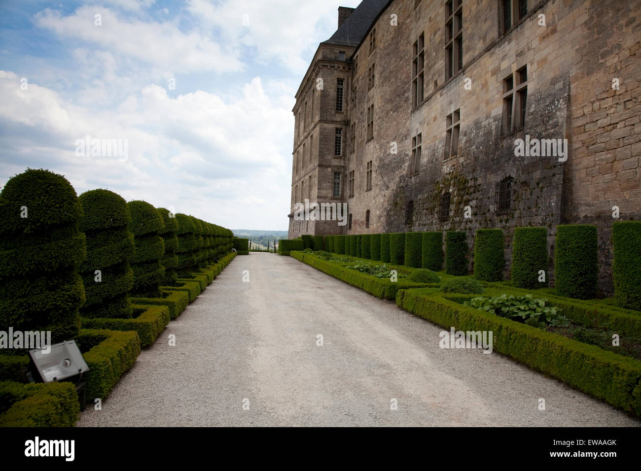 Hautefort Chateau Dordogne Francia Foto Stock