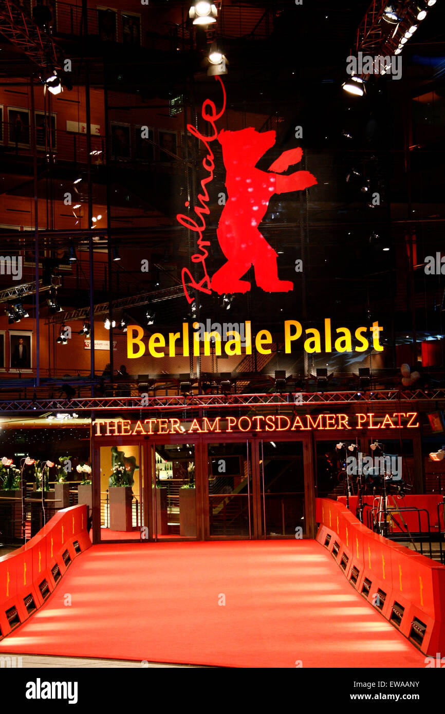 Berlinale Palast, roter Teppich, Berlinale 2009, Berlin-Tiergarten. Foto Stock