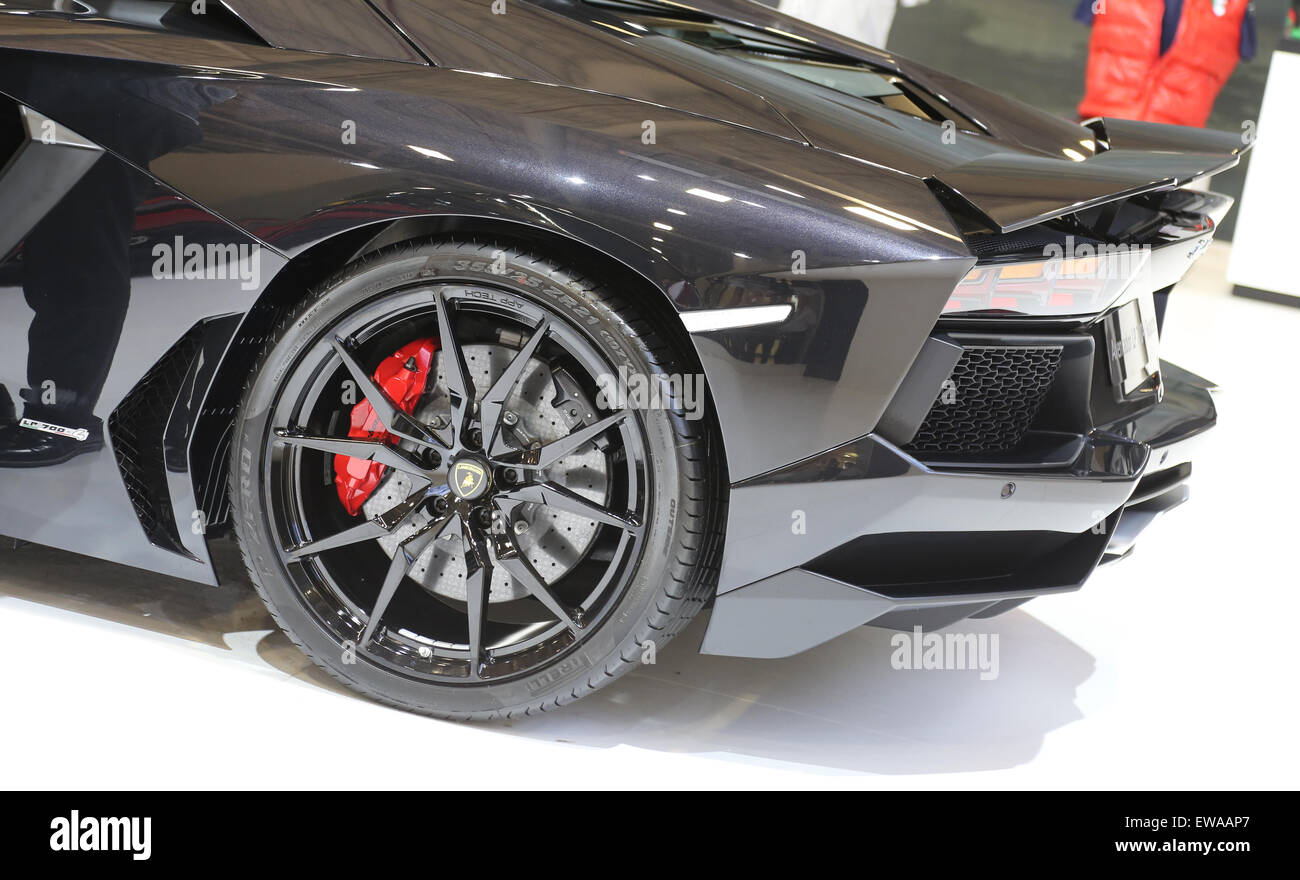 Lamborghini Aventador LP 700-4 Roadster Autoshow Istanbul 2015 Foto Stock