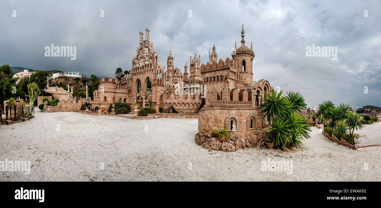 Vista panoramica del Castello di Colomares Foto Stock