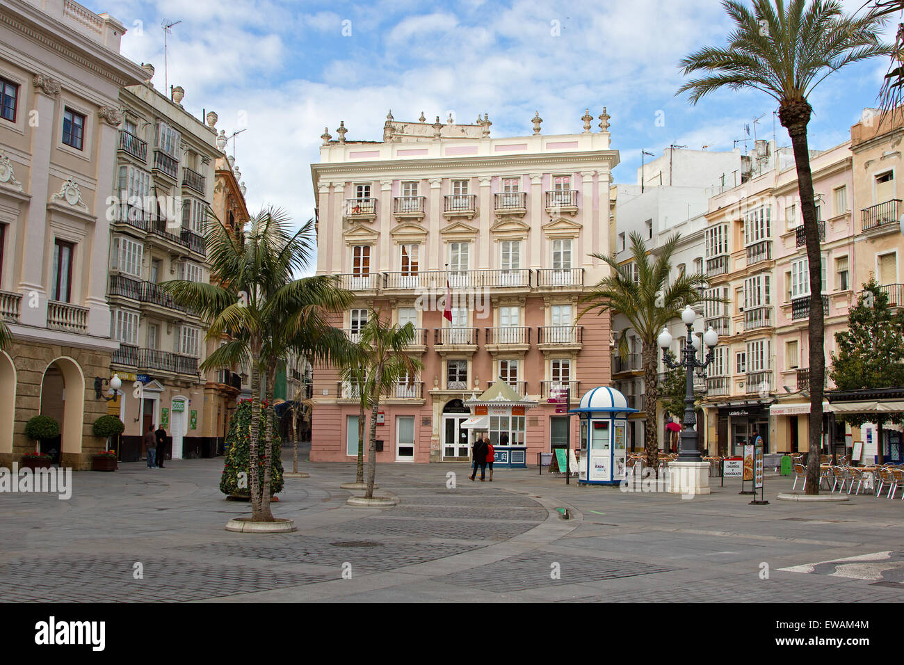 Edifici, strade, punti di riferimento e attrazioni da Cadice, Spagna. Foto Stock