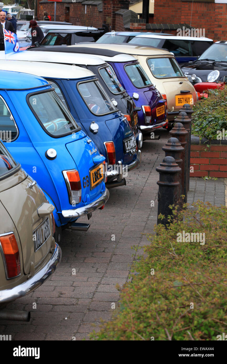 Lincoln BIG Mini Day, attratto Mini entusiasti Mini Cooper S, Cooper, Clubman, Clubman 1275GT, Classic Mini, BMW, British Leyland, Mini fans, automobili. Foto Stock