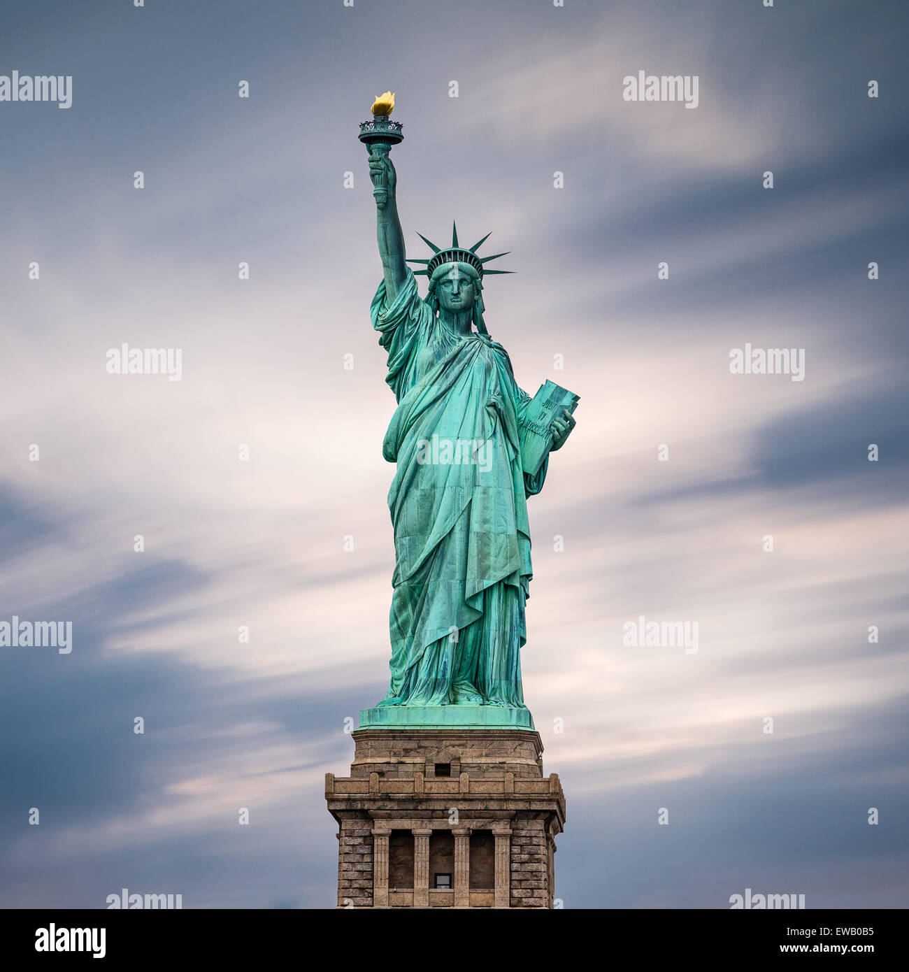 La Statua della Libertà di New York City, Stati Uniti d'America. Immagine a colori. Foto Stock